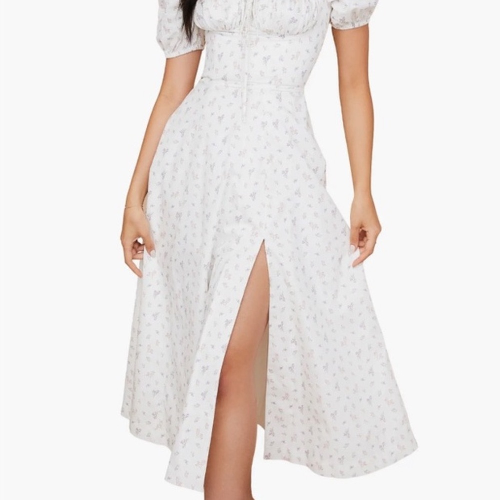 House of CB White Floral Midi Dress
